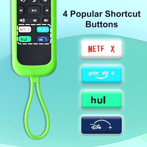 (عبوة من 2) جهاز تحكم بديل لتلفزيون Roku مع حافظة واقية ناعمة، جهاز تحكم عالمي لتلفزيونات TCL Roku/Hisense Roku/Onn Roku/Westinghouse Roku/Philips Roku الذكية (ليس لـ Roku Stick/Box) in Kuwait