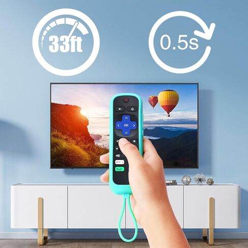 (عبوة من 2) جهاز تحكم بديل لتلفزيون Roku مع حافظة واقية ناعمة، جهاز تحكم عالمي لتلفزيونات TCL Roku/Hisense Roku/Onn Roku/Westinghouse Roku/Philips Roku الذكية (ليس لـ Roku Stick/Box) in Kuwait