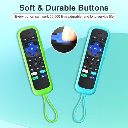 (عبوة من 2) جهاز تحكم بديل لتلفزيون Roku مع حافظة واقية ناعمة، جهاز تحكم عالمي لتلفزيونات TCL Roku/Hisense Roku/Onn Roku/Westinghouse Roku/Philips Roku الذكية (ليس لـ Roku Stick/Box) in Kuwait