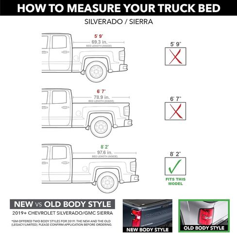 Tonno Pro Tonno Fold، غطاء سرير شاحنة ناعم قابل للطي | 42-113 | يناسب 2014-2018، 19 Ltd/Lgcy Chevy/GMC Silverado/Sierra 1500 سرير 8 أقدام و2 بوصة (97.8 بوصة) in Saudi Arabia