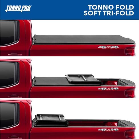 Tonno Pro Tonno Fold، غطاء سرير شاحنة ناعم قابل للطي | 42-113 | يناسب 2014-2018، 19 Ltd/Lgcy Chevy/GMC Silverado/Sierra 1500 سرير 8 أقدام و2 بوصة (97.8 بوصة) in Saudi Arabia