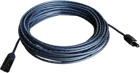 WindyNation 8 AWG 8 Gauge Pair 15 Feet Black + 15 Feet Red Solar Panel Extension Cable Wire Solar Connectors (Variety of Lengths Available) in Kuwait