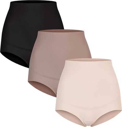 3Pack Pregnant Women's Underwear With High Waist Mid Panties Shorts Waistband Padding and Belly Lifting Shorts… in Saudi Arabia