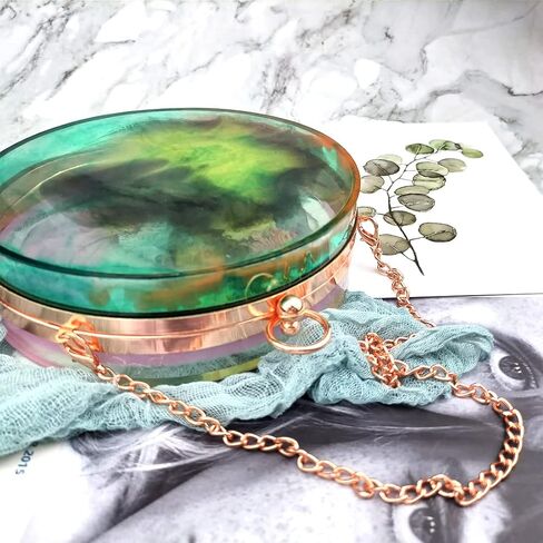 قوالب محفظة GDDP لصب الراتنج، قالب سيليكون لحقيبة القابض الدائرية، سهل الفك، حقيبة يد شخصية بنفسك، قالب قابض من الراتنج مع أدوات (قطعة واحدة) in Kuwait