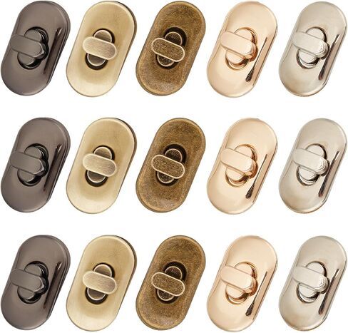 15 قطعة من مشبك إغلاق المحفظة، قفل المحفظة، قفل ملفوف لحقيبة اليد، أدوات مشبك معدنية لمستلزمات صناعة حقائب اليد اليدوية in Kuwait