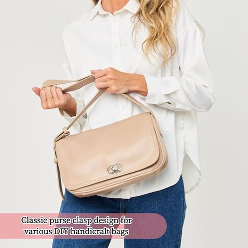 15 قطعة من مشبك إغلاق المحفظة، قفل المحفظة، قفل ملفوف لحقيبة اليد، أدوات مشبك معدنية لمستلزمات صناعة حقائب اليد اليدوية in Kuwait