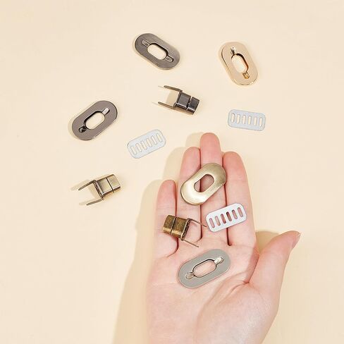 15 قطعة من مشبك إغلاق المحفظة، قفل المحفظة، قفل ملفوف لحقيبة اليد، أدوات مشبك معدنية لمستلزمات صناعة حقائب اليد اليدوية in Kuwait