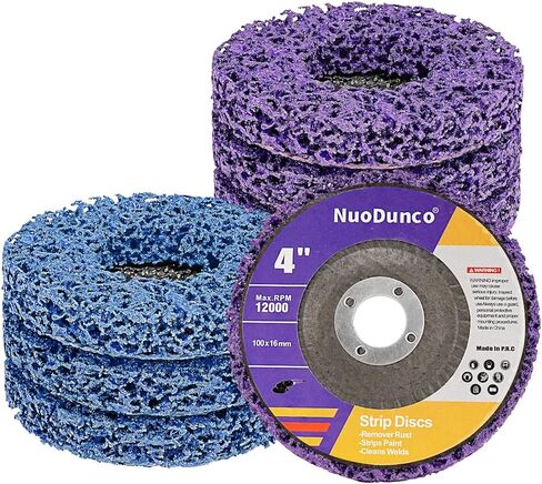 عجلة إزالة الصدأ لإزالة الطلاء والأكسدة عجلة شريط بولي قرص عجلة جلخ بزاوية كاشطة (6 عبوات - 4 بوصة × 40#) in Kuwait