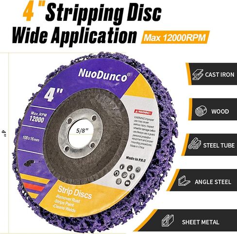 عجلة إزالة الصدأ لإزالة الطلاء والأكسدة عجلة شريط بولي قرص عجلة جلخ بزاوية كاشطة (6 عبوات - 4 بوصة × 40#) in Kuwait