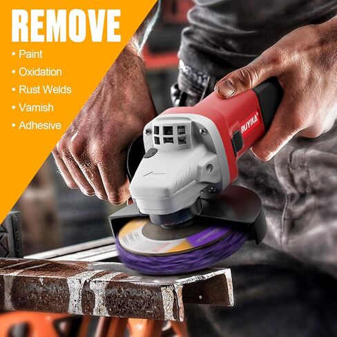 عجلة إزالة الصدأ لإزالة الطلاء والأكسدة عجلة شريط بولي قرص عجلة جلخ بزاوية كاشطة (6 عبوات - 4 بوصة × 40#) in Kuwait