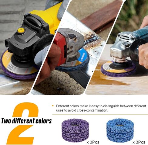 عجلة إزالة الصدأ لإزالة الطلاء والأكسدة عجلة شريط بولي قرص عجلة جلخ بزاوية كاشطة (6 عبوات - 4 بوصة × 40#) in Kuwait