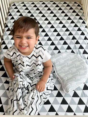 ملاءات Pack n Play - ملاءات العبوة واللعب 4 عبوات - ملاءات مرتبة من القطن المنسوج فائق النعومة بنسبة 100% - ملاءة لعب محمولة - ملاءات سرير صغيرة مناسبة للأولاد والبنات (24 × 38 × 5) in Kuwait