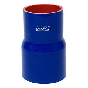 HPS HTSRNBLUE-280 2.25" - 2.5" ID, 4" Length, Silicone Reducer Coupler Hose, High Temp 4-Ply Reinforced, Silicone, Blue