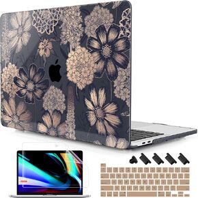 for MacBook Pro 13 inch with Touch Bar, 2022 2021 2020 2019 2018 2017 2016 Release, M2 A2338 M1 A2289 A2251 A2159 A1989 A1706 A1708, Keyboard Cover & Dust Plug, Bow