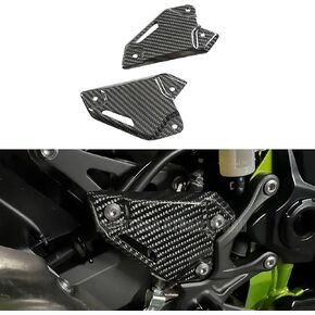 Motorcycle Foot Peg Carbon Fiber Heel Guard Rearset Protector Fit For Kawasaki Z900 2017-2023