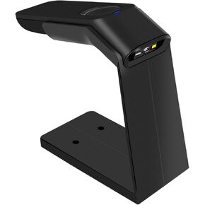 Wireless Barcode Scanner with Stand, Compatible with Bluetooth,2.4GHz Wireless & Wired Connection All in one for Computer POS Warehouse Inventory Library