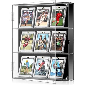 حافظة عرض بطاقة البيسبول من الأكريليك من Leffis، إطار عرض بطاقة رياضية مثبت على الحائط مع حماية من الأشعة فوق البنفسجية، حافظة عرض بطاقة التداول مع باب مغناطيسي لمجموعة بطاقات تداول كرة القدم وكرة السلة والهوكي in Kuwait