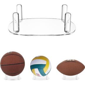 Cosmos Acrylic Ball Stand Holder Sport Ball Display Stand Rack Holder for Football, Basketball, Soccer, Volleyball, Sphere Display