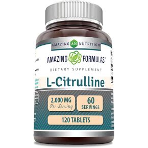 Amazing Formulas L Citrulline 2000mg Per Serving 120 Tablets Supplement | Amino Acid Supplement for Men & Women | Non-GMO | Gluten Free | Made in USA