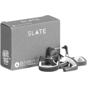 Slate Flosser Braces Refills - 20 Slate Ortho Floss Heads | Reusable Woven Floss, Floss Without PFAS & Unwaxed Dental Floss | Slate Electric Flosser Floss Refill | Tongue Scraper & Gum Scraper