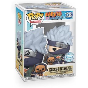 Pop Anime: Naruto Shippuden - Kakashi Hatake with Pakkun Special Edition Exclusive Vinyl Figure Bundle with Compatible Funko Box Protector