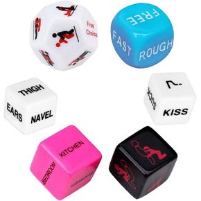 Funny Date Night Dice for Couples Valentine's Day Gift for Women Men Decider Dice Couple Game Dice for Girlfriend Boyfriend Wedding Anniversary Christmas Birthday Gifts 11-ND-50