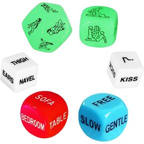 Funny Date Night Dice for Couples Valentine's Day Gift for Women Men Decider Dice Couple Game Dice for Girlfriend Boyfriend Wedding Anniversary Christmas Birthday Gifts 11-ND-50