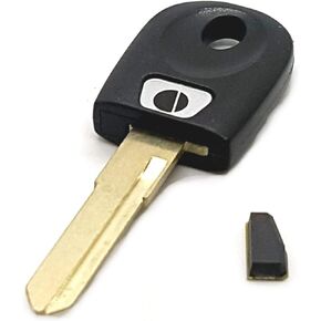 Motorcycle Key Blank with Transponder Chip and New Uncut Blade. Special Cloneable T5 chip. Compatible with: Ducati Motorcycles.