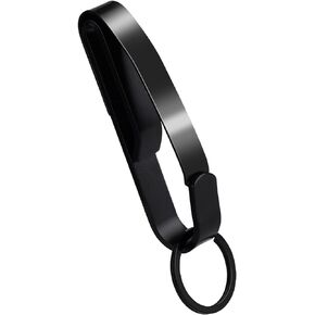 Tactical Key Holder, Fits 1.96 inch Max Wide Duty Belts Tactical Key Ring with 2pcs Key Rings, Stainless Steel Easy Thumb Release Tactical Keychain for Police, Fire Agencies Duty Belt, 1 Pack