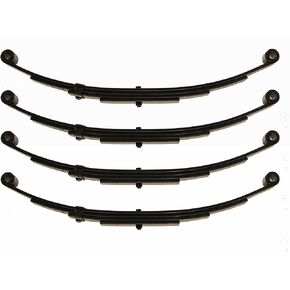 LIBRA Trailer Leaf Spring 4 Leaf Double Eye 3000lbs Cap for 6000lbs Axle -Set 4
