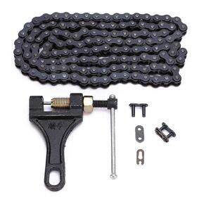 420 Motorcycle Chain - Heavy Duty 420 Chain 132 Links with Chain Breaker - Ideal for 110cc 125cc ATV Dirt Bike Mini Bike Scooter Quad and More
