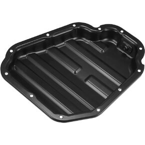 X AUTOHAUX Car Engine Oil Pan 11110-JA01E for Nissan Altima 2008-2013 CVT M/T 2.5L 3.5L Hybrid Lower Engine Oil Pan Metal Anti Corrosive Black Powder Coating