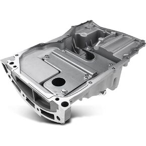 A-Premium Engine Oil Pan Sump with Drain Plug Compatible with Mazda 3 2010 2011 2012 2013, L4 2.0L and 5 Speed Transmission