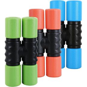 RANMING Twist Shaker 3PCS Double Row Shakers Percussion Instruments Set Medium Volumelatin Latin Percussion Instruments for Studio, Band, Drummers.(Light Blue-Green-Orange)