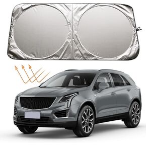Car Windshield Sun Shade Sunshade for Cadillac XT6 XT5 CT5 XT4 Escalade CT4 CTS XTS CT6 ATS XLR STS SRX DTS ELR Accessories Car Front Window Sunshade Sun Visor Shield - Upgrade