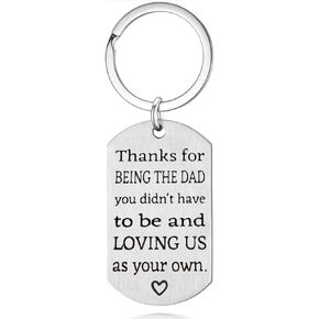 هدية سلسلة مفاتيح للأب - هدايا عيد الأب من الابنة، هدية عيد ميلاد للأب، شكرًا لكونك الأب الذي لم يكن عليك أن تكون سلسلة مفاتيح in Kuwait