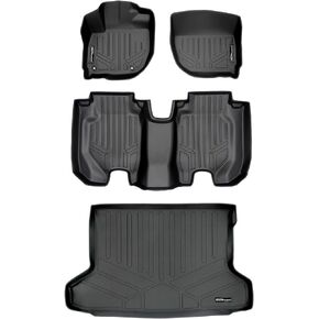 SMARTLINER Custom Fit Floor Mats 2 Rows and Cargo Liner Set Black for 2016-2022 Honda HR-V (FWD Models Only)