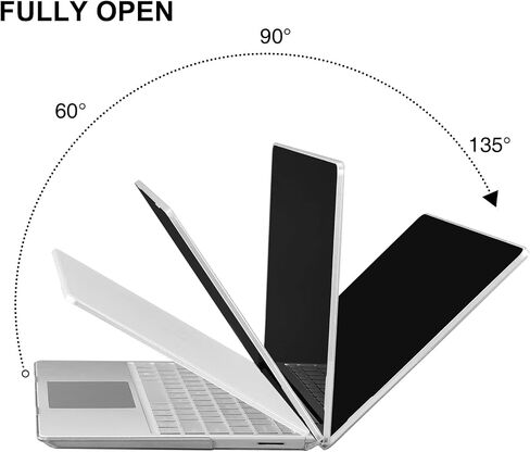 EooCoo Compatible with 13.5 Inch Microsoft Surface Laptop 5/4/3 with Metal Keyboard(1951 1868), Plastic Hard Shell Case, Crystal Clear in Saudi Arabia