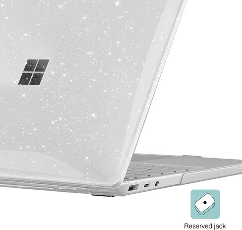 EooCoo Compatible with 13.5 Inch Microsoft Surface Laptop 5/4/3 with Metal Keyboard(1951 1868), Plastic Hard Shell Case, Crystal Clear in Saudi Arabia
