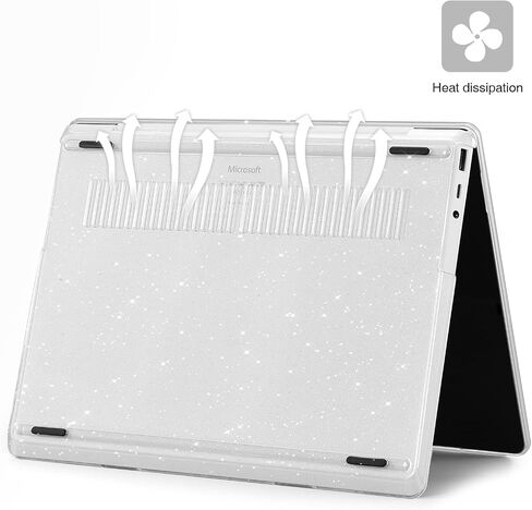 EooCoo Compatible with 13.5 Inch Microsoft Surface Laptop 5/4/3 with Metal Keyboard(1951 1868), Plastic Hard Shell Case, Crystal Clear in Saudi Arabia