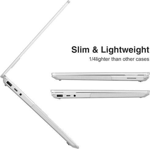 EooCoo متوافق مع كمبيوتر محمول Microsoft Surface مقاس 13.5 بوصة 5/4/3 مع لوحة مفاتيح معدنية (1951 1868)، حافظة صلبة من البلاستيك اللامع، شفاف لامع in Kuwait
