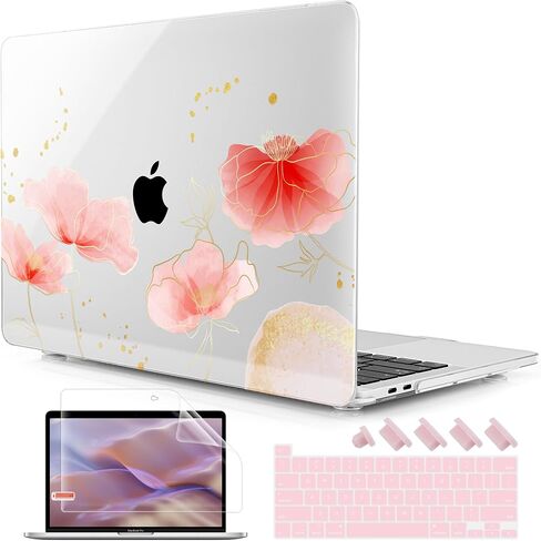 for MacBook Pro 13 inch with Touch Bar, 2022 2021 2020 2019 2018 2017 2016 Release, M2 A2338 M1 A2289 A2251 A2159 A1989 A1706 A1708, Keyboard Cover & Dust Plug, Bow in Saudi Arabia