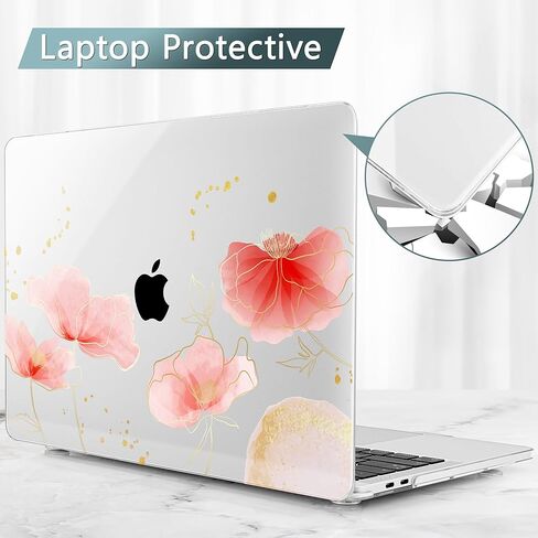 for MacBook Pro 13 inch with Touch Bar, 2022 2021 2020 2019 2018 2017 2016 Release, M2 A2338 M1 A2289 A2251 A2159 A1989 A1706 A1708, Keyboard Cover & Dust Plug, Bow in Saudi Arabia