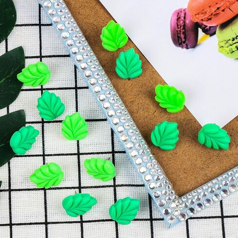 دبابيس دفع مزخرفة من DERAYEE، 20 قطعة من الأوراق الخضراء المسطحة للوحة إعلانات الفلين وتنظيم المكاتب المنزلية in Kuwait