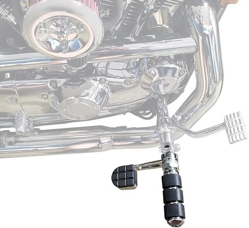 أوتاد قدم مع مسند للكعب، مساند قدم مضادة للاهتزاز مع دعم للكعب/ ركاب لدراجة Harley Sportster Softail Dyna FXWG FXR، أسود in Kuwait