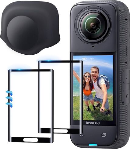2 Pack Insta 360 X4 Screen Protector Film,Insta360 X4 Screen Protector for Insta360 X4 Accessories,Curved Edges for Seamless Fit,Tempered Glass LCD Display Film,Ultra HD,9H Hardness,Scratch Resistant in Saudi Arabia