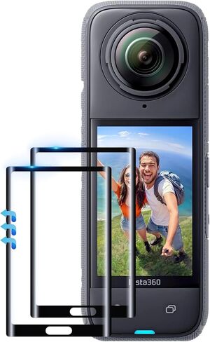 2 Pack Insta 360 X4 Screen Protector Film,Insta360 X4 Screen Protector for Insta360 X4 Accessories,Curved Edges for Seamless Fit,Tempered Glass LCD Display Film,Ultra HD,9H Hardness,Scratch Resistant in Saudi Arabia