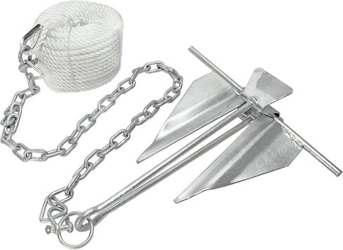 Extreme Max 3006.6717 Complete Slip Ring Anchor Kit with Rope / Anchor Chain / Shackle - #7 / 4.5 lbs. in Saudi Arabia