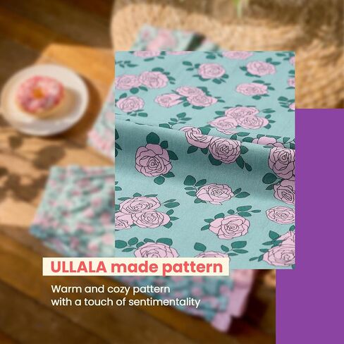 ULLALA Pajamas for Women Vintage Short sleeved 40'S Cotton La Vie en Rose Pair Sky Soft Sleepwear 2Piece one Size in Kuwait