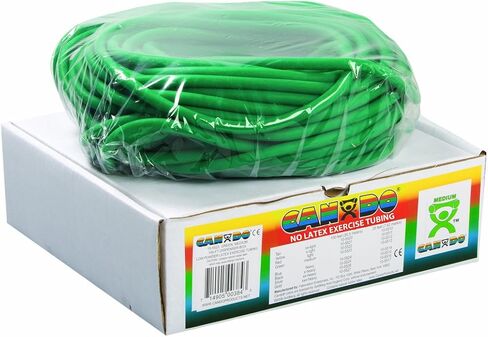 Cando 10-5723 Green Latex-Free Exercise Tubing, Medium Resistance, 100' Length in Saudi Arabia